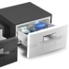 Vitrifrigo D20A Frigo-Freezer, Apertura a cassetto, Bianco, 20 Litri, All in one, Serie COMPACT DRAWER, Termostato Digitale, Night Mode, A x L x P 25x44x44.5 cm