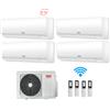 Riello Climatizzatore RIELLO condizionatore AARIA PLUS I inverter quadri split 9000+9000+9000+9000 esterna 485 PI R32 Wifi Integrato A++ Nuovo modello 9+9+9+9