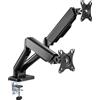 Techly Professional Supporto da scrivania doppio Monitor 17''-32'' con molla a gas