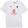 A.C. Milan T-Shirt Prematch, Adulto Maglia da Calcio e da Allenamento a Maniche Corte, con Logo AC Milan e Puma, Prodotto Ufficiale, Unisex, Bianco, M