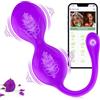 Ukingle Vibratoreper Donna Professionale Clotoride Comando a Distanza con APP Sexytoysys Ovetto Vibrante Donna Telecomando Vibratore Clitoride Wireless Uomo Vibratoriper Donne Coppia Piccolo 9 Modalità(Lila)
