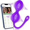 Ukingle Vibratoreper Donna Professionale con APP Mini Vibratore Clitoride Sexytoysys Ovetto Vibrante Donna Telecomando Wireless 9 Modalità Vibratoriper Donne Clotoride Piccolo Vibratori Sex Toys Coppia(Uva)