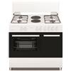 SCHAUB LORENZ - Cucina Elettrica SS492EW 4 Fuochi a Gas e 2 Zone di Cottura Elettriche Forno Elettrico Statico Classe A Dimensioni 90 x 60 Colore Bian - SPEDIZIONE GRATUITA