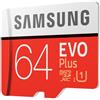SAMSUNG - MicroSD XC EVO Plus 2020 Capacità 64 GB UHS-I 1 Classe 10 Velocità fino 100 MB / s ideale per video 4K con Adattatore SD - SPEDIZIONE GRATUITA