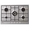 CANDY - Piano Cottura CHW74WX a Gas 5 Fuochi Gas Colore Acciaio Inox