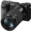SONY - Fotocamera Mirrorless Sony A6100+ 16-50mm + 55-210mm (black) - SPEDIZIONE GRATUITA