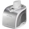 ARIETE - 693 Gran Gelato Metal Gelatiera Capacità 1 Litro Potenza 135 Watt Colore Argento - SPEDIZIONE GRATUITA