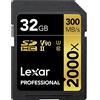 Lexar (TG. 32GB) Schede Lexar Professional 2000x 32GB SDHC UHS-II senza Lettore, Lettu