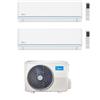 Midea Climatizzatore Dual Split serie Evolution 12+18 con M4O-36FN8-Q Inverter R 32 Wi-Fi Classe A++ ,