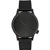 KOMONO Winston Regal All Black Men's Japanese Quartz Analogue Watch with Leather Strap
