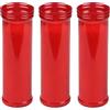 Etrexonline Candele Votive Rosso per Rituali 18x6cm, Ceri Votive Lunga Durata 105 ore