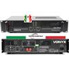 Skytec AMPLIFICATORE AUDIO PROFESSIONALE PA VXA-3000 2X 1500W 4-8 ohm Ponticellabile!!