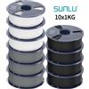 Sunlu 5/10/20KG SUNLU PLA PLA+ ASA PVB PETG SILK ABS TPU 1.75MM 3D Filament