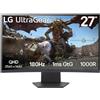LG Monitor lg led curvo 27gs60qc 27 pulgadas 2560 x 1440 1ms hdmi displayport