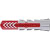 Fischer 555110 25 Tasselli Lunghi Duopower 10 x 50 mm Universali, per Il Fissaggio di Mensole, Pensili, Staffe Porta TV su Muro e Cartongesso, Rosso/Grigio, 10 x 50 mm