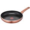 Lagostina Ramata Padella Antiaderente in Alluminio Ø 28 cm con Esterno Effetto Rame, Pentola Gas e Forno, Rivestimento Titanium Easy, Manico Ergonomico in Bakelite (induzione esclusa)