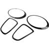 Yosoo Health Gear 4 Pezzi Nero Lucido Faro Faro Posteriore Cornice Copertura Finiture, Cornici di Ricambio, Protezione per Mini R56 R57 R58 R59 S JCW 2007-2015 2007-2015 Kit Griglia