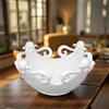 Ceramiche Sofia Stand Centrotavola Pallina in Ceramica di Caltagirone Ø 25/30 cm — White Line - White Line / 25 cm