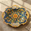 Ceramiche Sofia Stand Centrotavola Barocco in Ceramica di Caltagirone 38×33 cm — Ornato Calatino - 38 cm / 33 cm / Serie Ornato Calatino