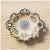 Ceramiche Sofia Stand Centrotavola Barocco in Ceramica di Caltagirone 38×33 cm — Blu e Arancio, Serie d'Arte - 38 cm / 33 cm / Linea Blu e Arancio