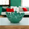 Ceramiche Sofia Stand Centrotavola Pallina in Ceramica di Caltagirone Ø 25/30 cm — Verde Smeraldo - 25 cm / Verde Smeraldo