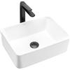 Rea Lavabo da Appoggio Anita Mini Lavandino bagno 410 x 310 x 135 mm Ceramica (Bianco)