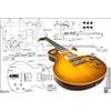 Luthiers Supplies Plan of Gibson Les Paul '59 Chitarra Elettrica - Stampa Su Scala Completa