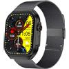 SMARTY2.0 SMARTY 2.0 Orologio digitale da uomo automatico con cinturino in metallo SW090E, Nero, Moderno