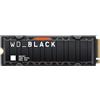 WD_BLACK SN850X 2TB Interno SSD, M.2 2280 NVMe SSD con dissipatore di calore, con velocità fino a 7300 MB/s Lettura, 6600 MB/s in scrittura, SSD ad alte Prestazioni, PCIe Gen4, Nero