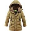 Vogstyle Bambini Giubbotto Piumino Invernale Ragazzi Ragazze Leggero Impermeabile Cappotto con Cappuccio Cachi 13-14 Anni/Altezza 160-170