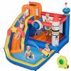 Outsunny Gioco Gonfiabile per Bambini 3-8 Anni a tema Spazio in Tessuto Oxford con Borsa da Trasporto, 11 Paletti e Toppe Inclusi, 340x270x227 cm