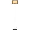 HOMCOM Lampada da Terra Moderna con Doppio Paralume e Interruttore a Pedale, Ø33 x 152.5 cm, Nero | Aosom Italy