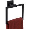 KOKOSIRI Portasciugamani ad anello per doccia, supporto per asciugamani da bagno, bagno, bagno, in acciaio inox, montaggio a parete, nero opaco, B3004BK