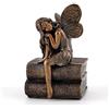 Top Collection Top Collezione 4387 Miniature Garden & terrario Fata Napping on Books Statue, Small