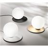 ONDALUCE CICIRIELLO SNAIL LAMPADA DA TAVOLO MODERNA DIFFUSORE A SFERA IN VETRO E BASE IN METALLO 3 COLORI LAMPADINA G9