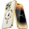 IMIRST Custodia Soft per iPhone 14 Pro Max - Compatibile con Super Magsafe e Ricarica Wireless, Copertura ibrida classica Sottile e Resistente Agli Urti per Apple iPhone 14 Pro Max, YIX Gold