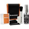 Celestron 93576 Kit pulizia obiettivo Include 10 x salviettine, liquido detergente, panno per lenti e spazzola retrattile in una custodia morbida, Nero/Arancione