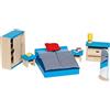 Goki 51906 - Mobili per casa delle bambole, Camera da letto, 16 pezzi