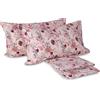 hermet Laura Biagiotti, Set Lenzuola Letto Matrimoniale In Percalle Di Cotone, 100% Percalle di Cotone Stampato, Lenzuolo da Sopra, Lenzuolo Con Angoli, Coppia Federe, Markab Rosa
