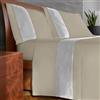 IPERSAN Set Completo Lenzuola Matrimoniali, 100% Cotone, 1 Lenzuolo da sopra 260x290cm + 1 Lenzuolo da sotto 180x200cm + 2 Federe 83x52cm, con Bordo Colorato in Raso, Made in Europe