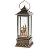 Konstsmide Lanterna di neve a LED con Babbo Natale e bambino, riempita d'acqua, con timer da 5 ore, con stazione di ricarica, 1 diodo bianco caldo, funzionamento a batteria, interno - 4370 - 000