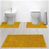 Generico Susanna Home - Set 3 Tappeti da Bagno in Microfibra Shaggy Antiscivolo, Tappeto Rettangolare, Giro Water e Giro Bidet, Super Assorbente, Morbido e Lavabile - Disponibile in Diversi Colori (OCRA)