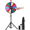 VEVOR Ruota del premio da Pavimento 17,7 pollici Ruota a 14 clicker con il Basamento del Treppiedi per Slot modificabile Fortune Design Carnival Spin Game