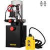VEVOR Pompa Idraulica Hydraulic Pump 12V DC Doppia Azione con Serbatoio d'Acciaio per Elevatore (4L)