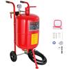 VEVOR Sabbiatrice 10 Galloni/40L Valvola di Arresto Manometro Ugello Ceramico Tubo Flessibile 2,5 m, Serbatoio Sabbiatrice Pressione Massima 60-110 PSI, Sabbiatrice per Abrasivi di Grana 60-10