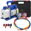 VEVOR Pompa Vuoto Condizionatori 4CFM 1/4HP 7.5kg 225ml pompa a vuoto rotativa a palette condizionatore d'aria domestico 304 pompa aspirapolvere