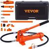VEVOR Kit di Martinetto Idraulico Carico Max. 4 Tonn. Sollevatore Pompa per Riparazione Auto Corsa da 125 mm, Kit Utensili Sollevatore Idraulico Tipo d'Olio HV15 Cilindro Q235B Anello di Tenuta TPU