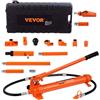 VEVOR Kit di Martinetto Idraulico Carico Max. 10 Tonn. Sollevatore Pompa per Riparazione Auto Corsa da 135 mm, Kit Utensili Sollevatore Idraulico Tipo d'Olio HV15 Cilindro Q235B Anello di Tenuta TPU