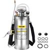 VEVOR Spruzzatore 8L in Acciaio Inossidabile, Spruzzatore Manuale a Pompa, Spruzzatore da Giardino Rinforzato a Pressione da 3,3 Pollici, Spruzzatore per Giardinaggio Domestico e Pulizia del Terreno