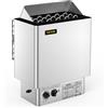 VEVOR Stufa Elettrica per Sauna 9kW Secco 380V-415V con Controllore Interno Sala Sauna Acciaio Inox Domestica Vasca da Bagno Doccia Spa Riscaldatore di Sauna Area di Lavoro 9-13m³ Pietra NON Inclusa